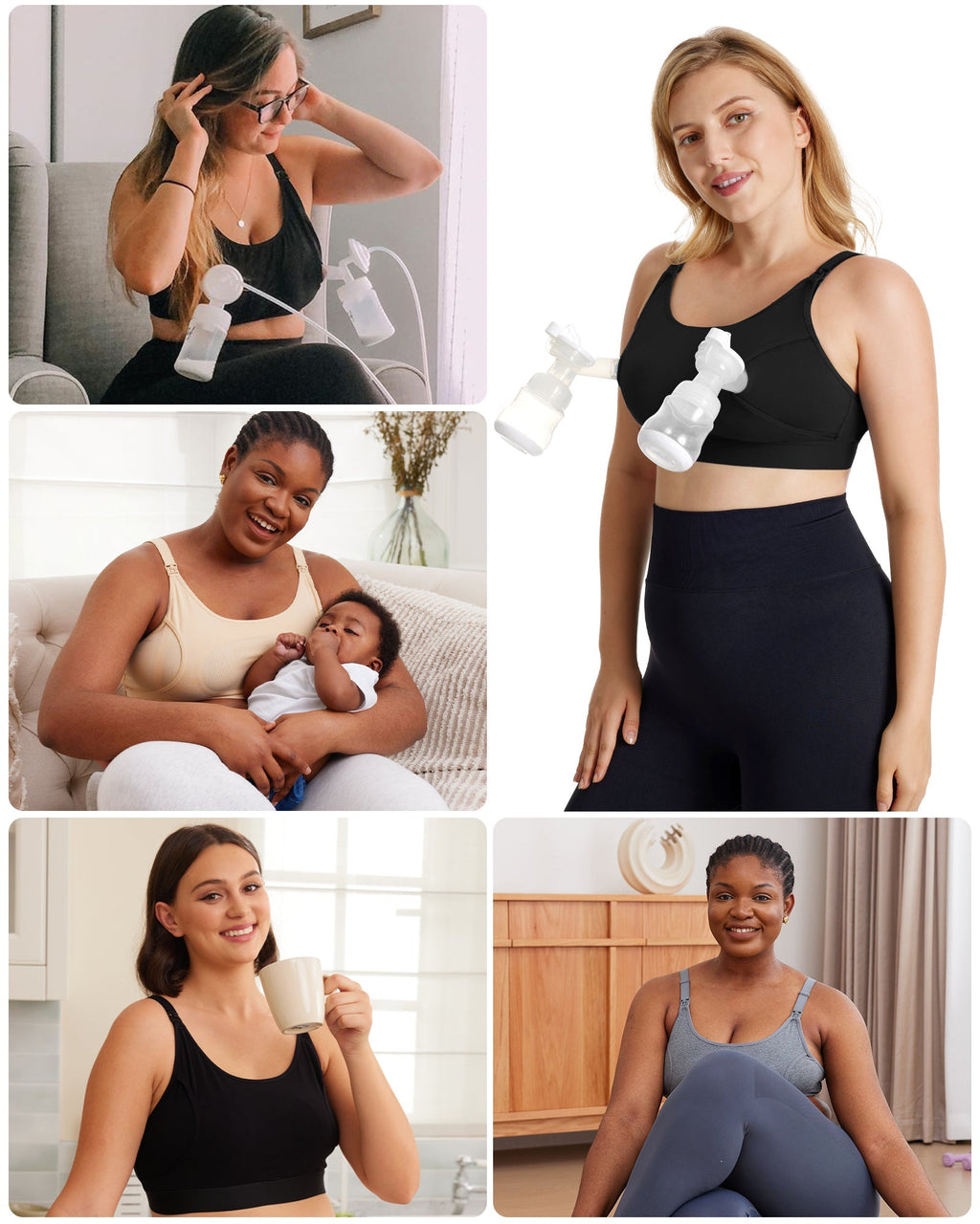 Ultra Soft Seamless Nursing Bra YN21 & The Original: Our Basic Pumping Bra YN08 Bundle