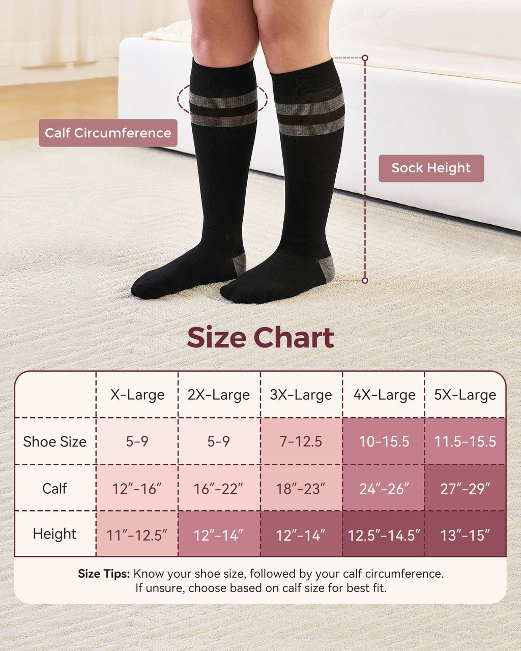 Momcozy Compression Socks for Women Wide Calf