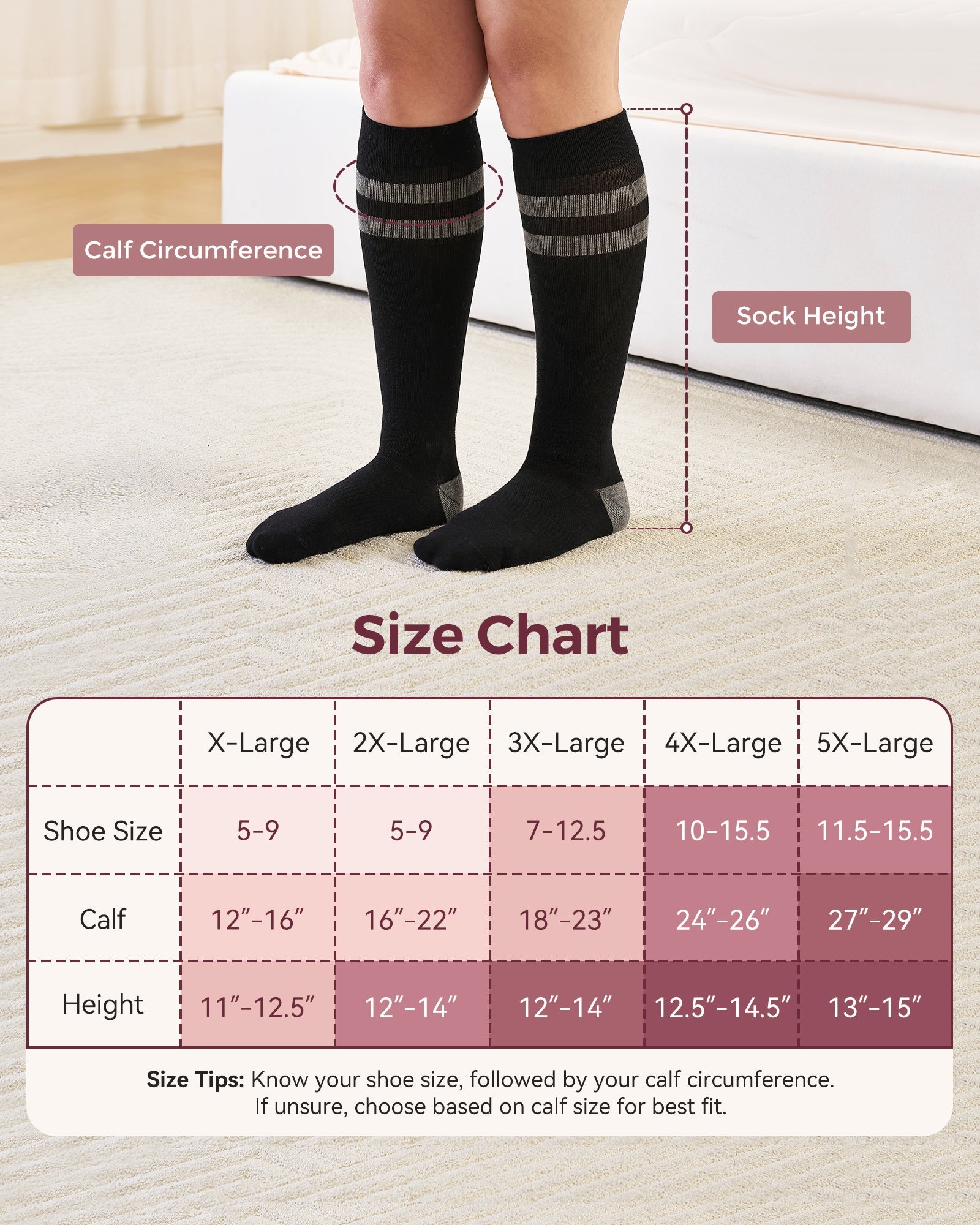 Momcozy Compression Socks for Women Wide Calf
