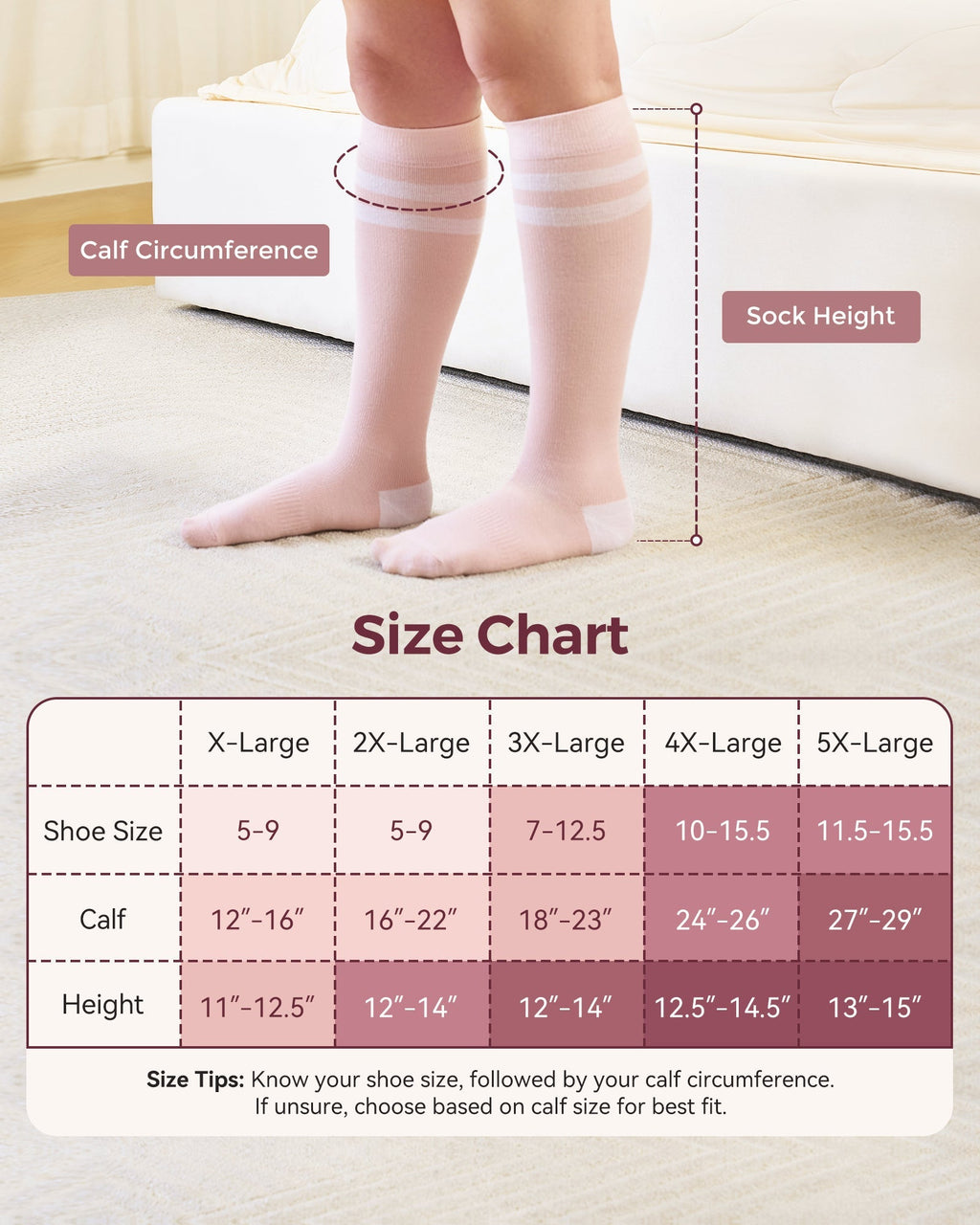 Momcozy Compression Socks for Women Wide Calf