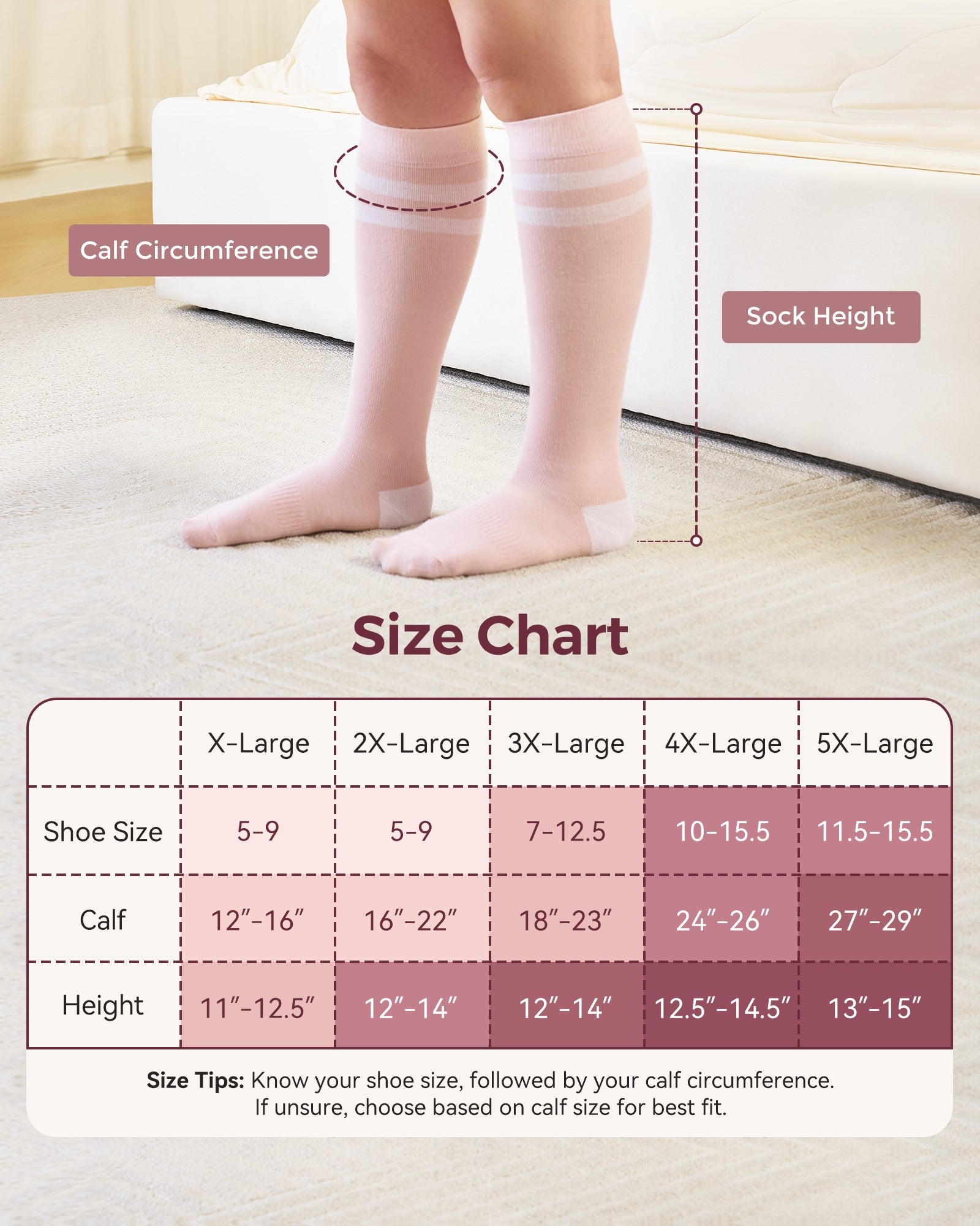 Momcozy Compression Socks for Women Wide Calf
