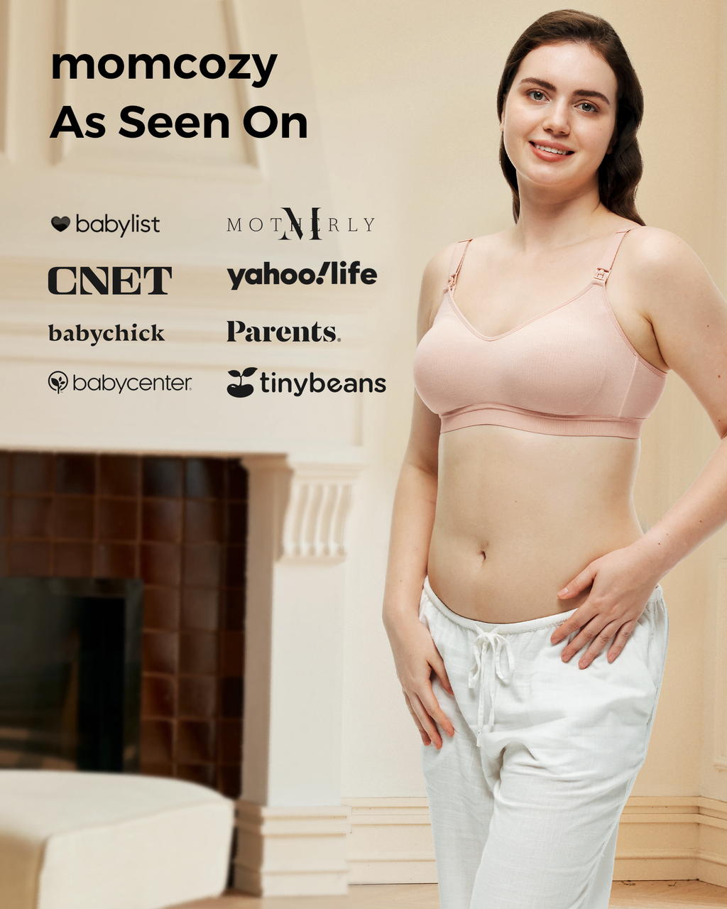 Momcozy Tencel™ Fabric Seamless Breast Pump Bra