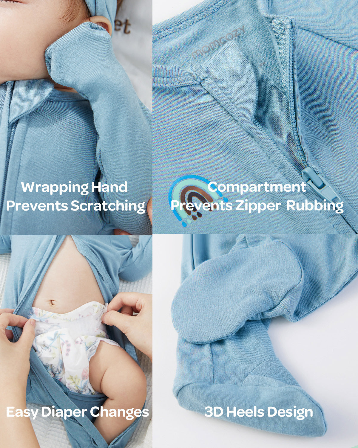 Momcozy Boy Girl Baby Pajamas - Newborn Sleepers