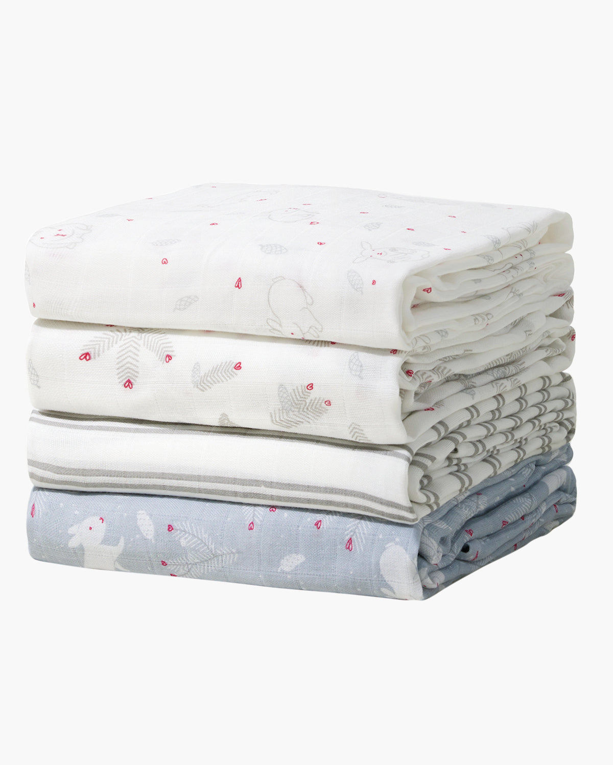 Momcozy Softness Swaddle Blankets - Lovely Rabbit (4 Pack)