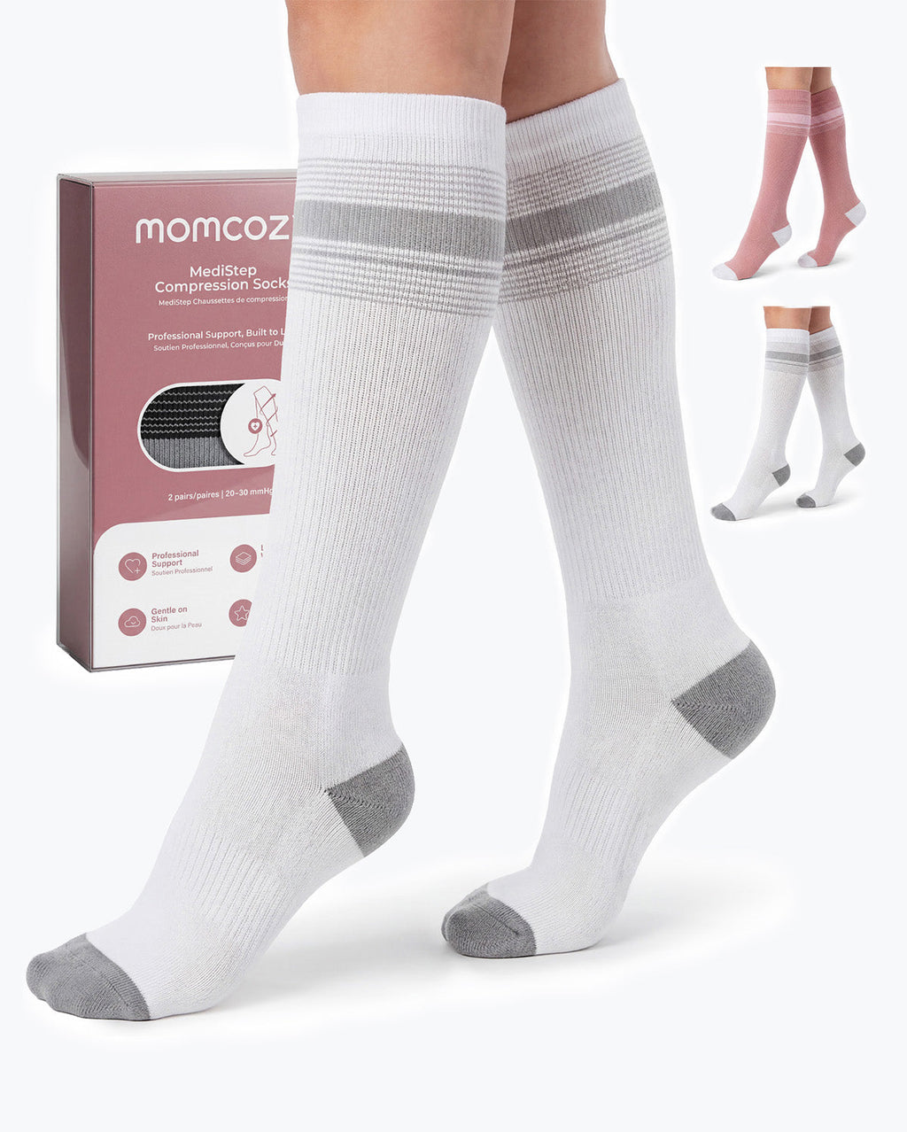 Momcozy Medical Socks 20-30mmHg 2 Pairs