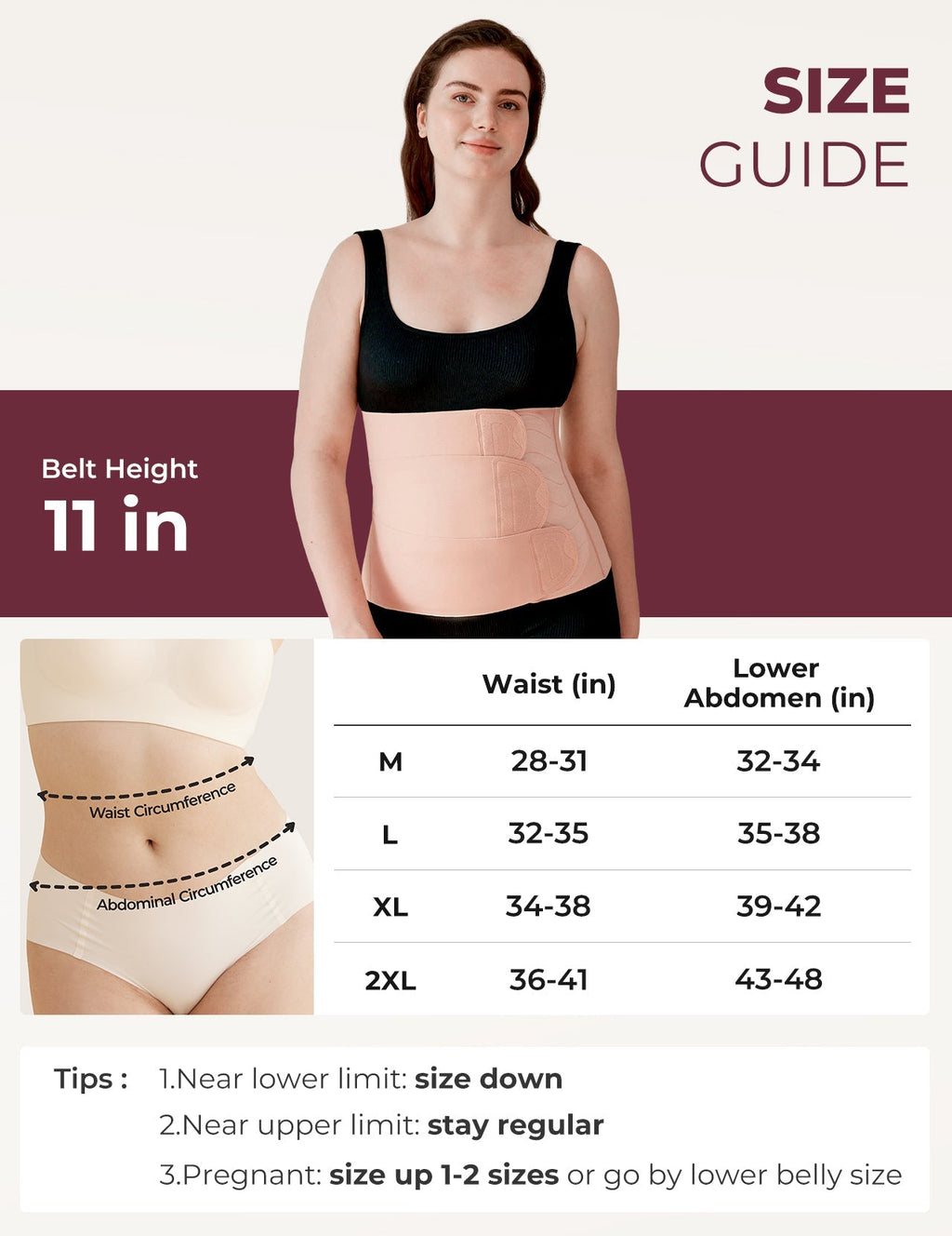 Postpartum Essential Kit：Postpartum Belly Wrap + Nursing bra