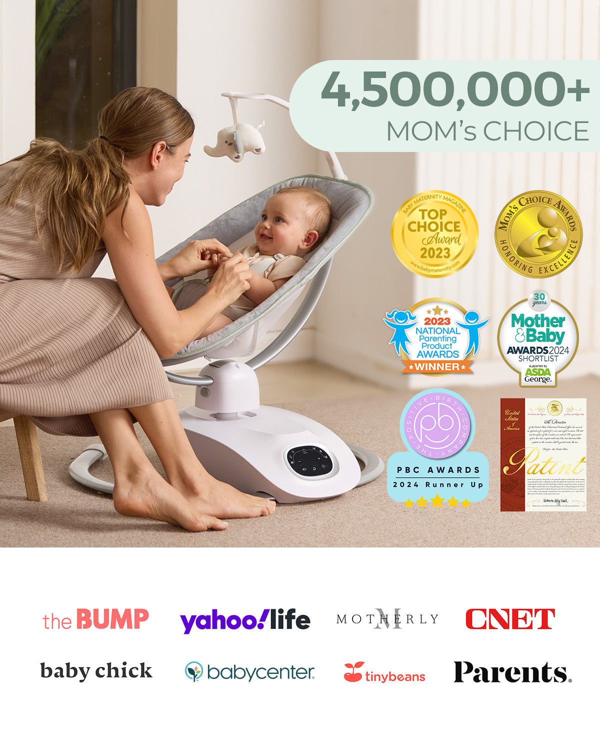 Momcozy CocoSway 3D-Motion Electric Baby Swing