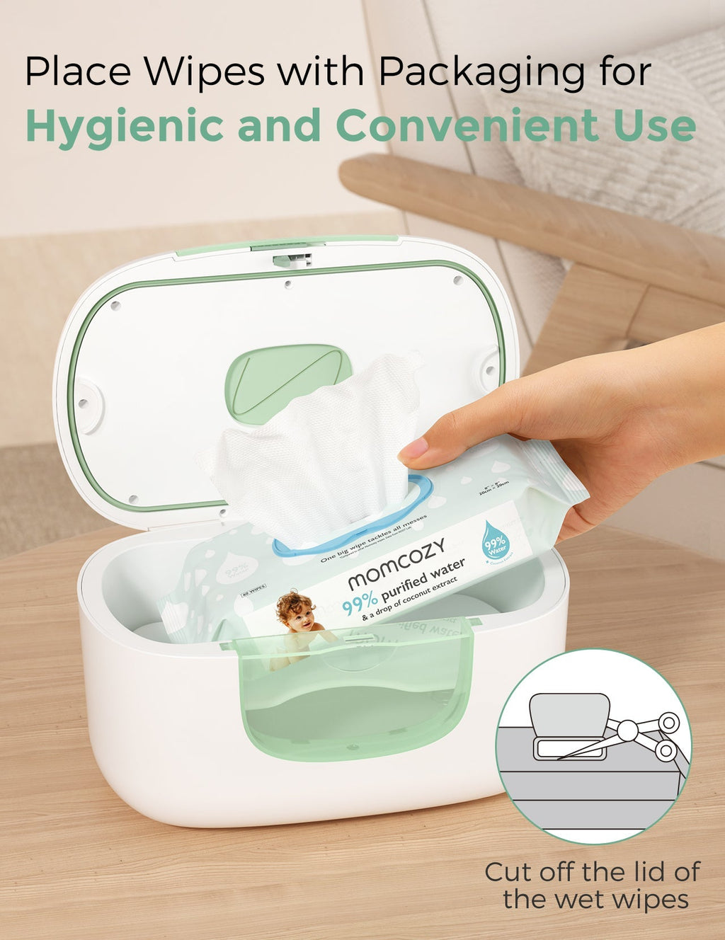 New Large Capacity Baby Wipe Warmer Compatible with 60-80pcs