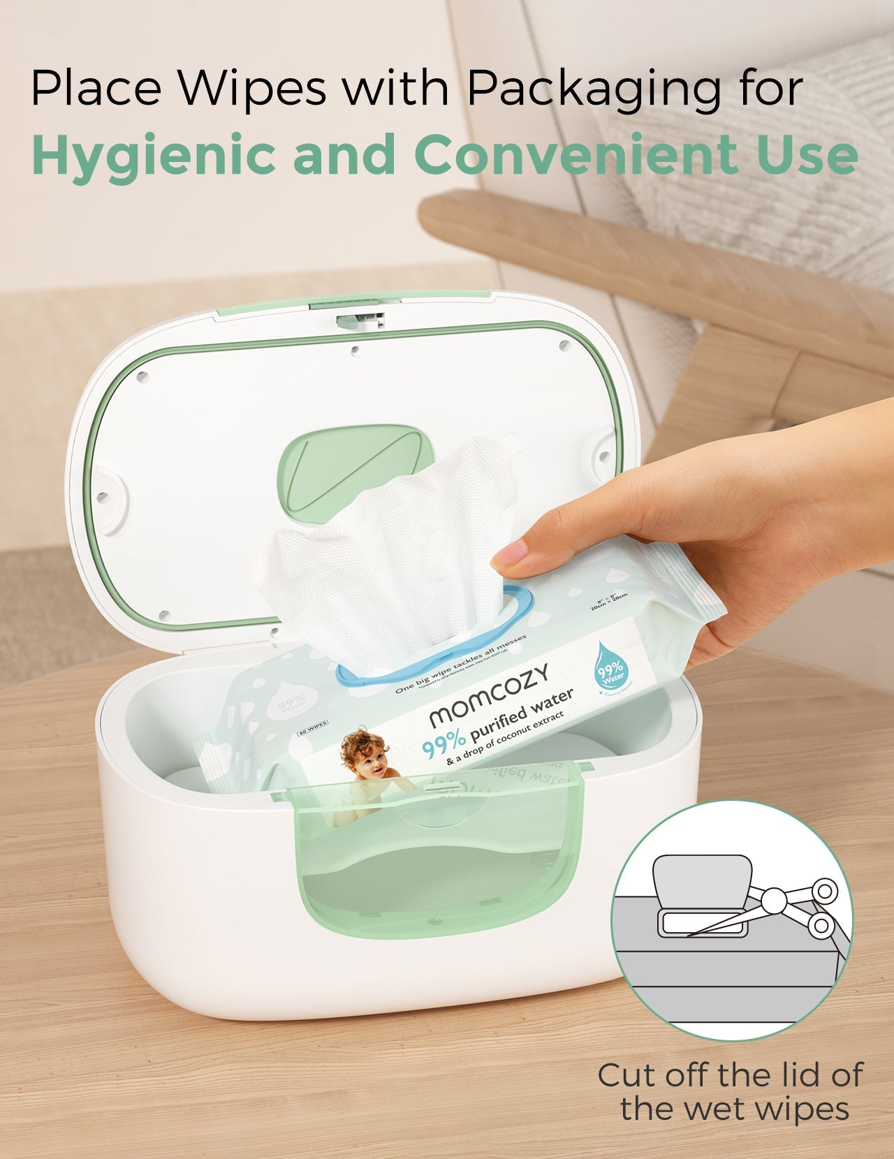 New Large Capacity Baby Wipe Warmer Compatible with 60-80pcs