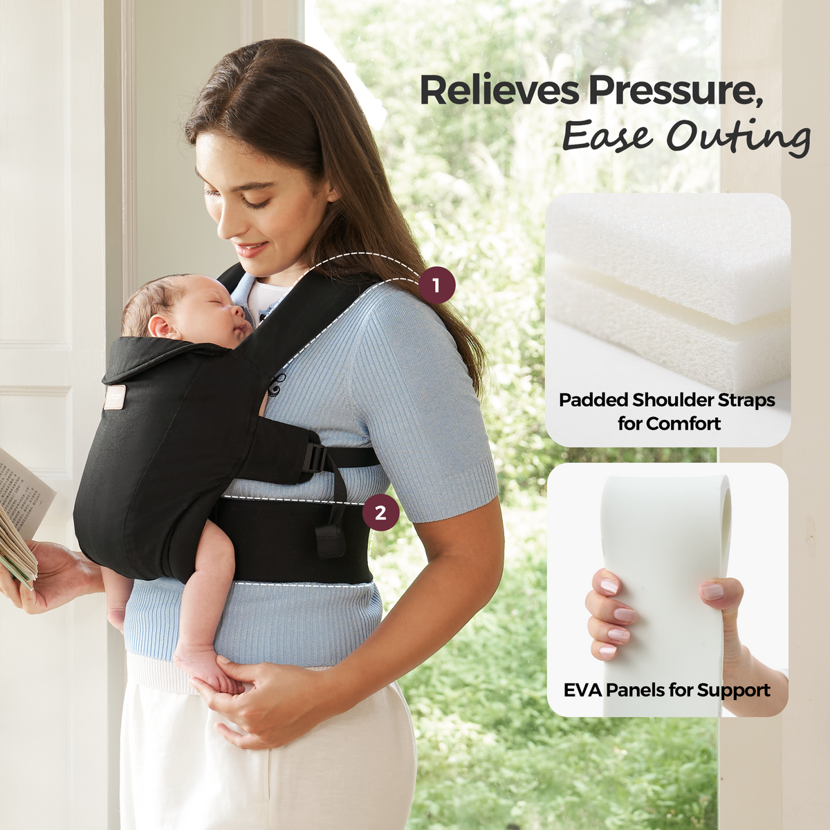 WeeSnug Newborn Carrier & BreezyClear 2-in-1 Nasal Aspirator Bundle