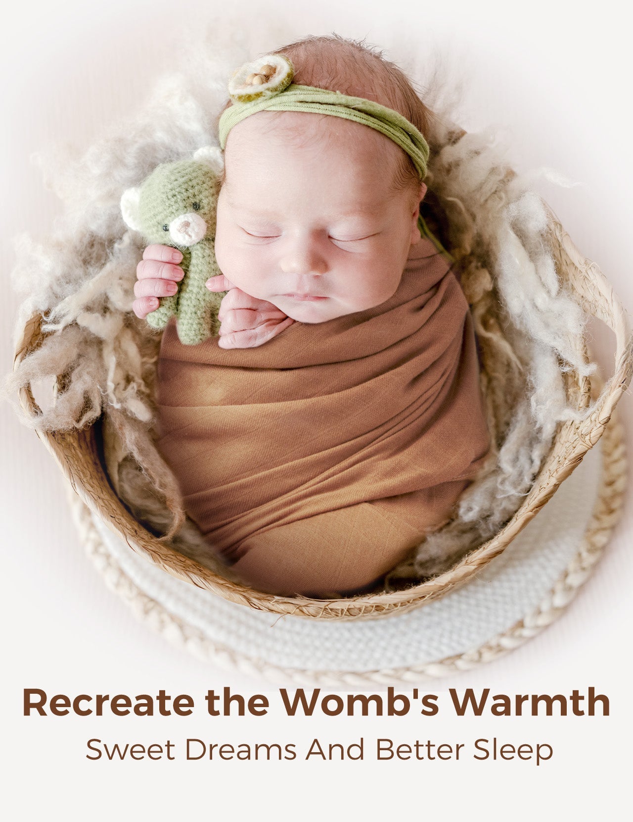 Momcozy Softness Swaddle Blankets - Brown (4 Pack)