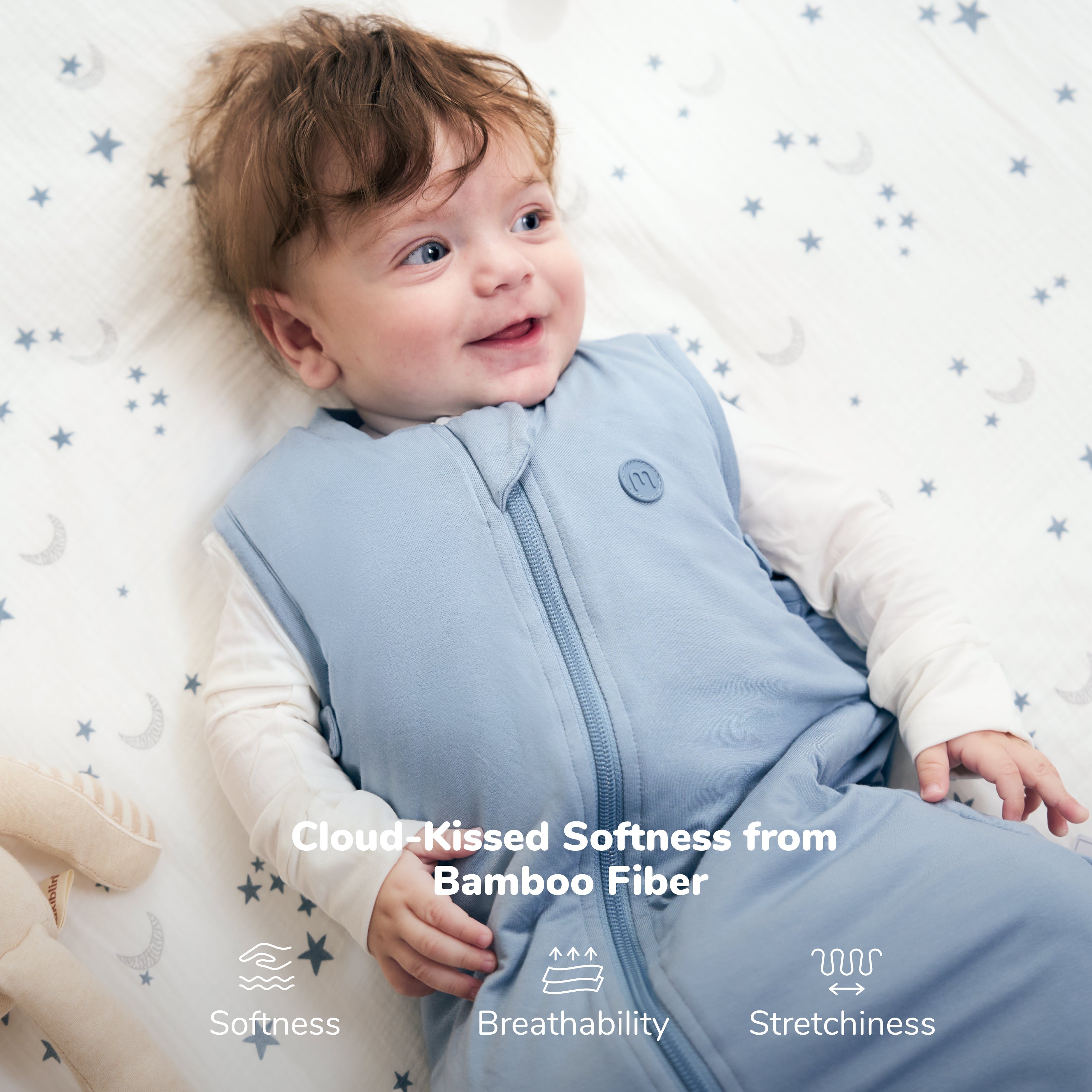Baby Sleep Sack 1.5 TOG & Easy Swaddle Wrap For 0-3M Bundle
