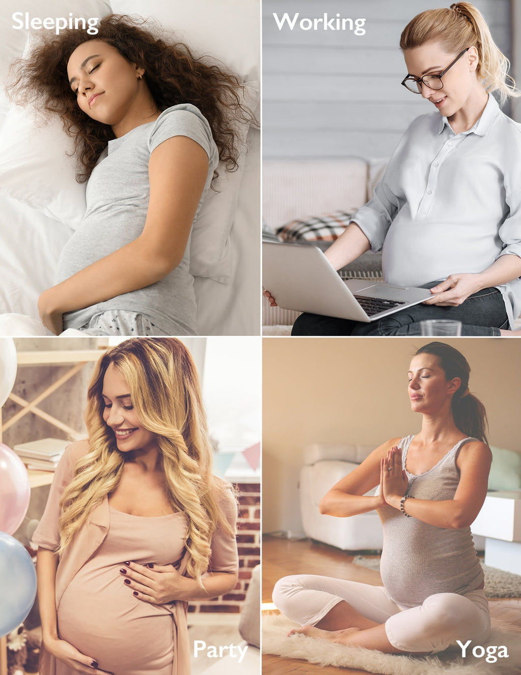 Ergonest Maternity Belly Band & High Waist Pregnancy Underwear & Pregnancy Wedge Pillows Bundle