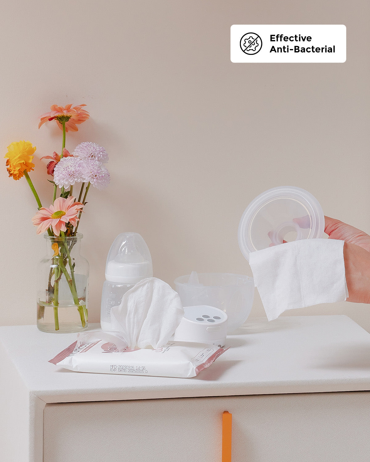 Pumping Essentials Bundle: Breast Pump Wipes, Reusable Breast Pads & Milk Storage Bags
