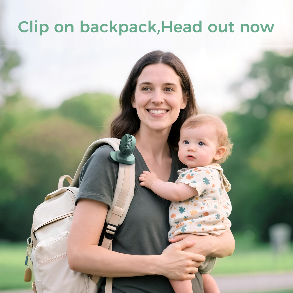 Momcozy Clip-On 4-Speed Stroller Fan