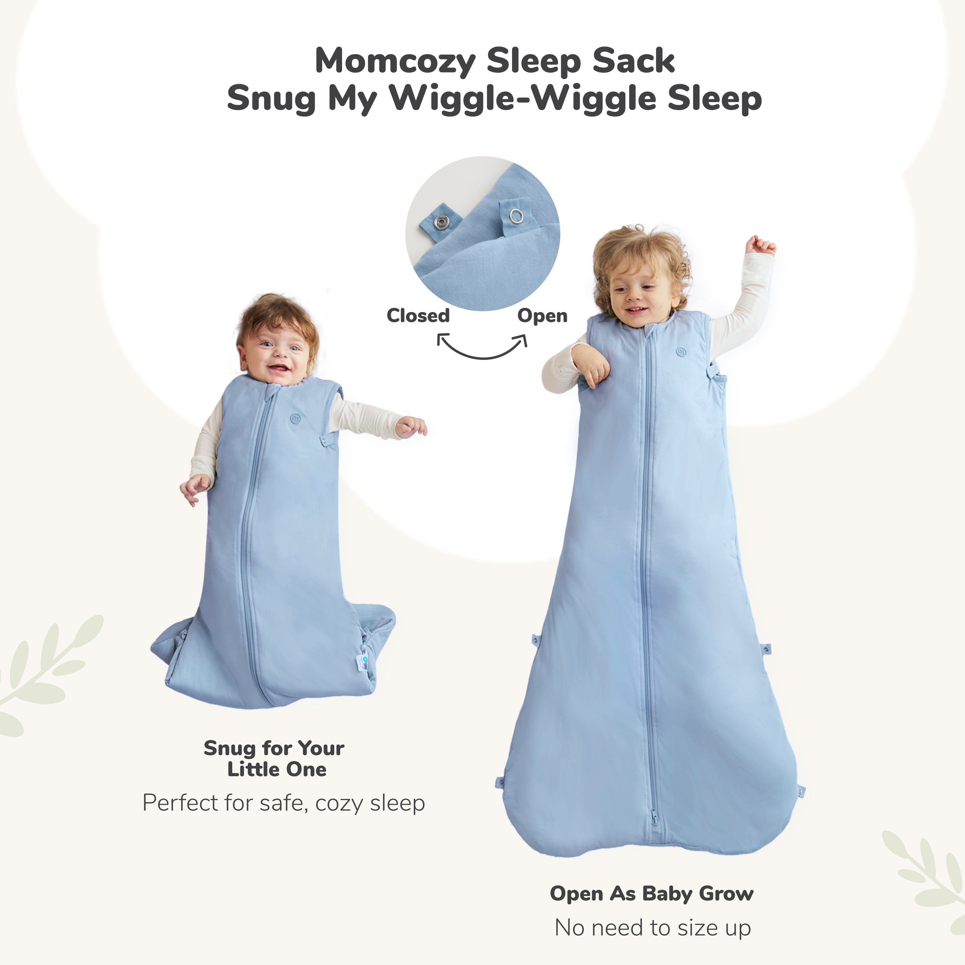 Baby Sleep Sack 1.5 TOG & Easy Swaddle Wrap For 0-3M Bundle