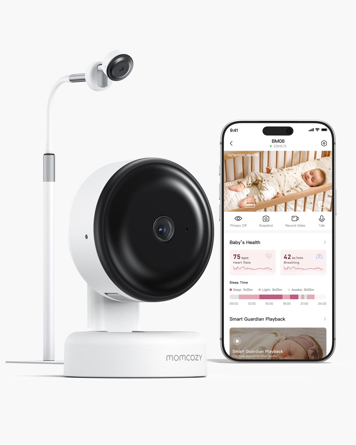 Momcozy Contact-Free Smart Baby Monitor (BM08)