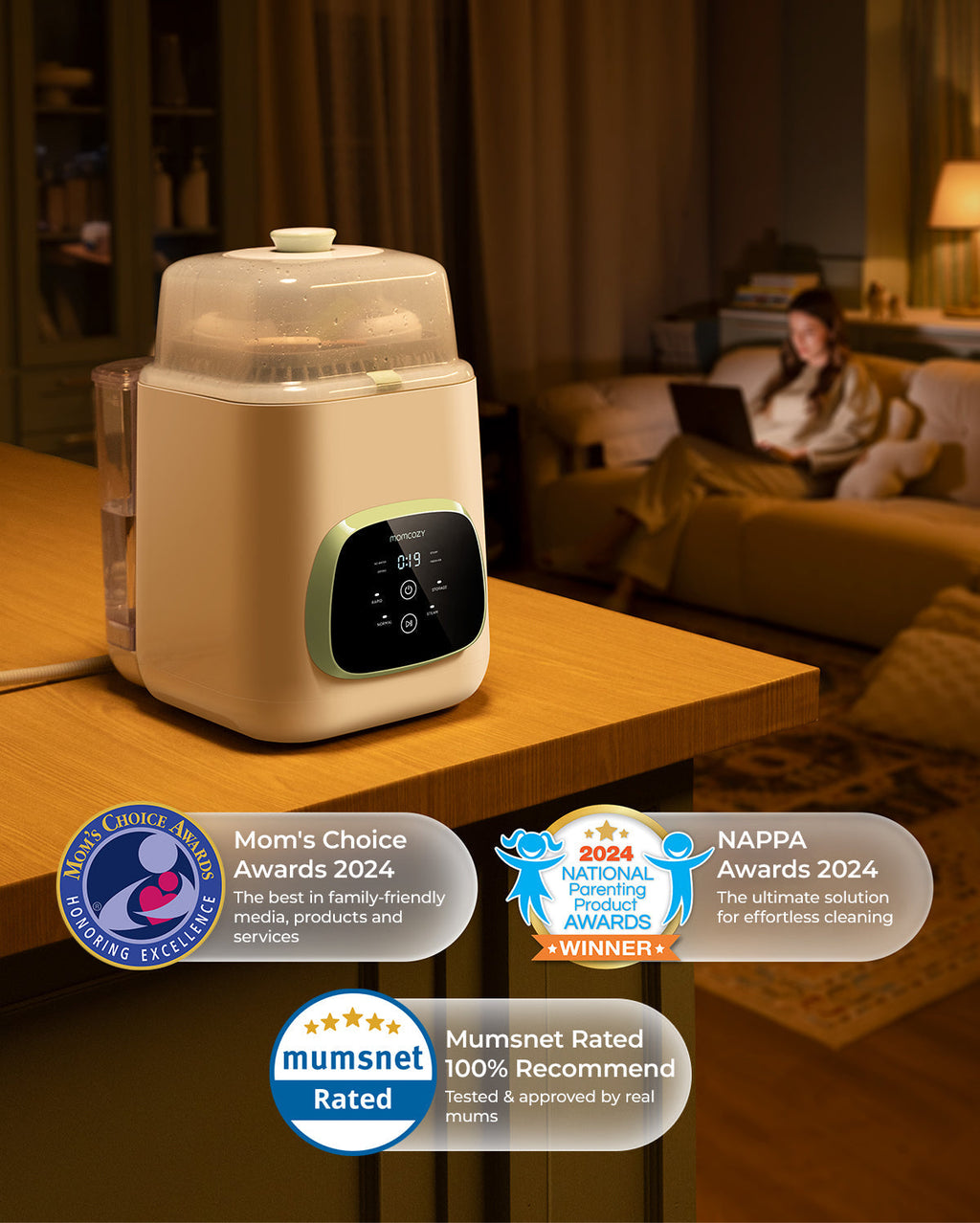 M5 Smart Wearable Breast Pump & KleanPal Pro Baby Bottle Washer and Sterilizer Bundle