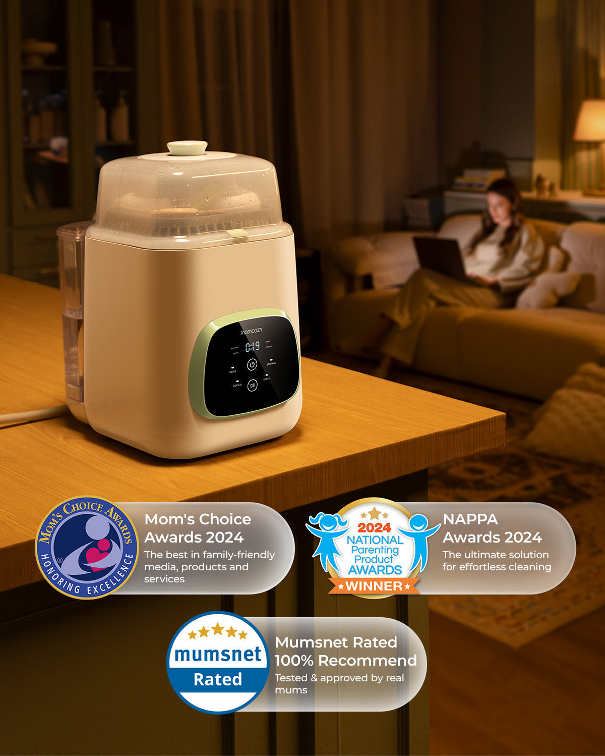 M5 Smart Wearable Breast Pump & KleanPal Pro Baby Bottle Washer and Sterilizer Bundle