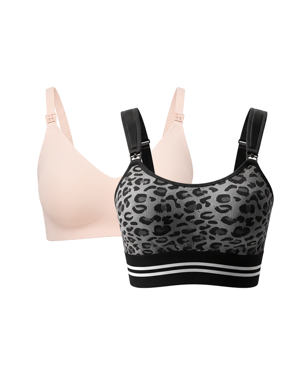 Ultra Soft Seamless Nursing Bra YN21 & DEX - 4-in-1 Hands Free Seamless Stretch Fabric Pumping Bra Bundle