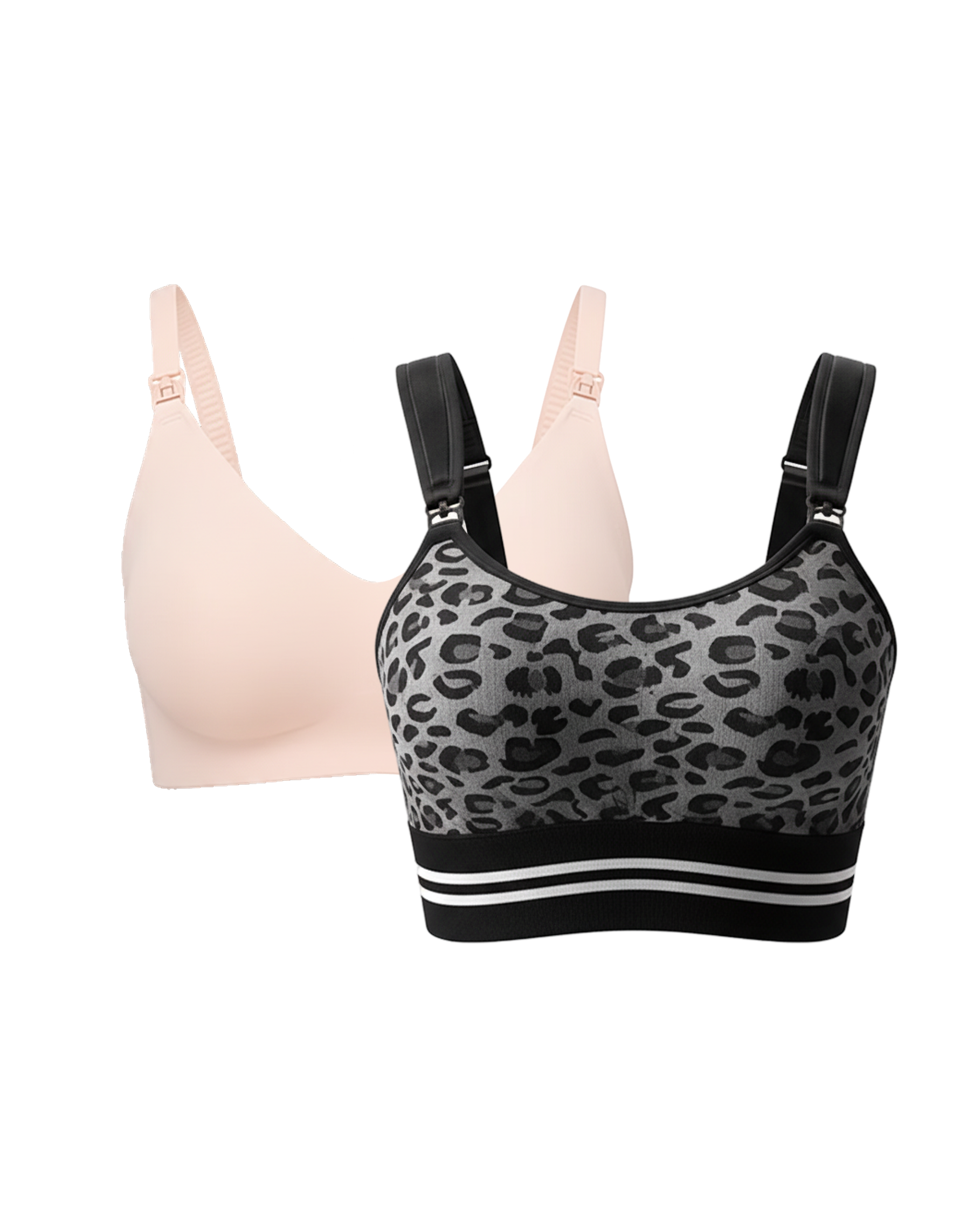 Ultra Soft Seamless Nursing Bra YN21 & DEX - 4-in-1 Hands Free Seamless Stretch Fabric Pumping Bra Bundle