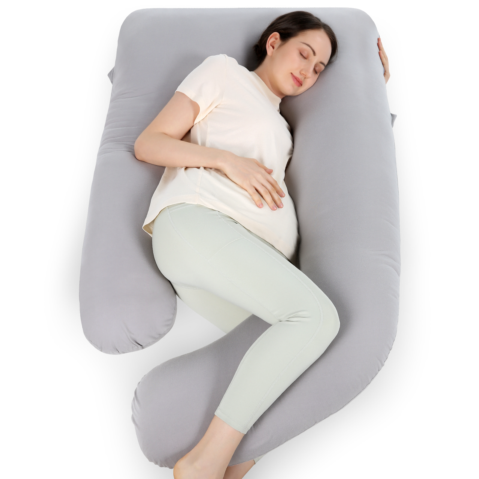 Huggable - U Shaped Cotton Maternity Body Pillow