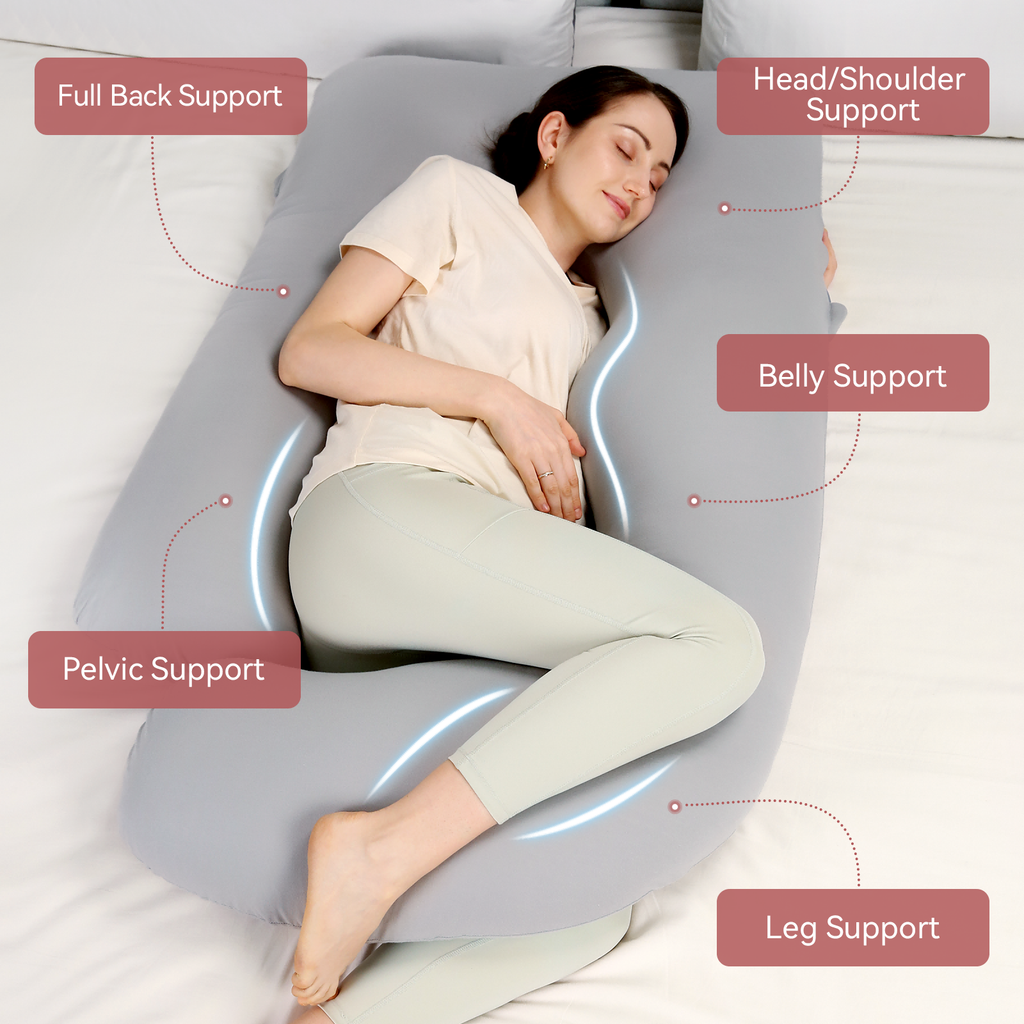 Huggable - U Shaped Cotton Maternity Body Pillow