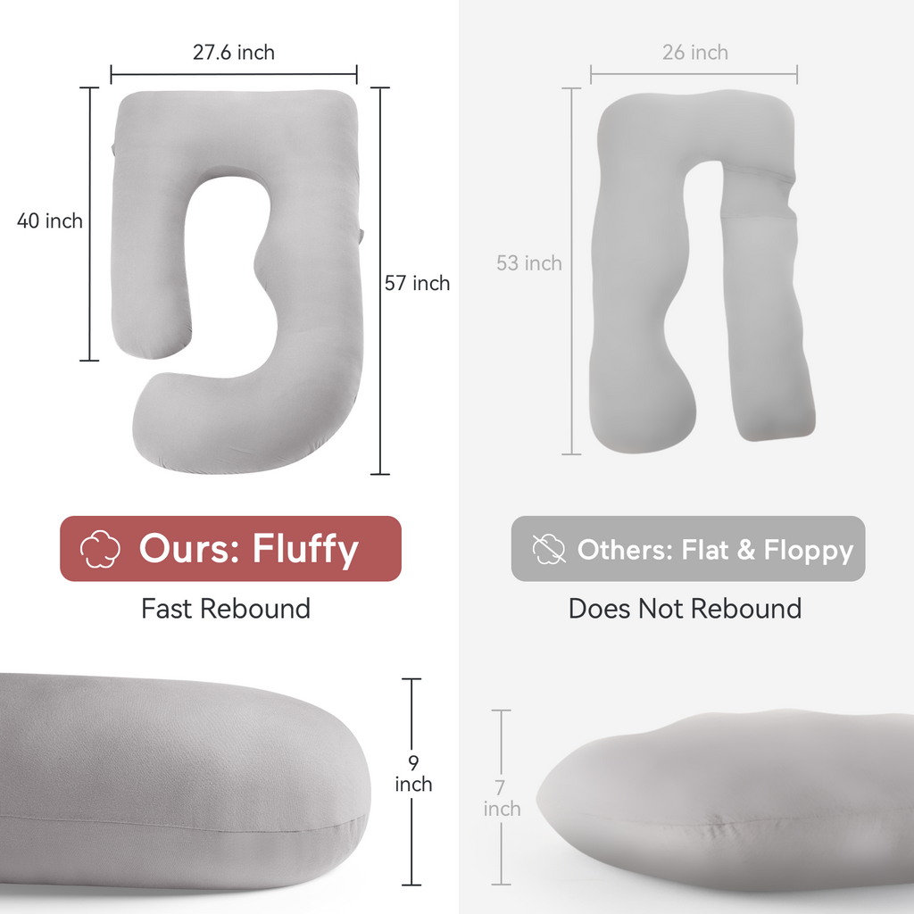Huggable - U Shaped Cotton Maternity Body Pillow