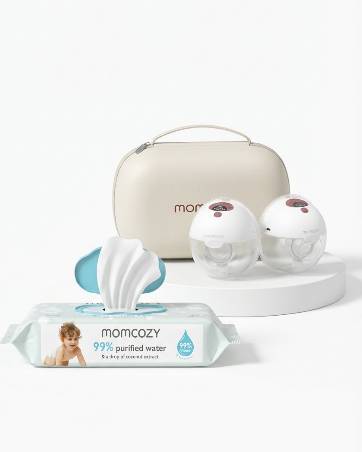 M5 Smart Wearable Breast Pump & 99% Water Wipes Set