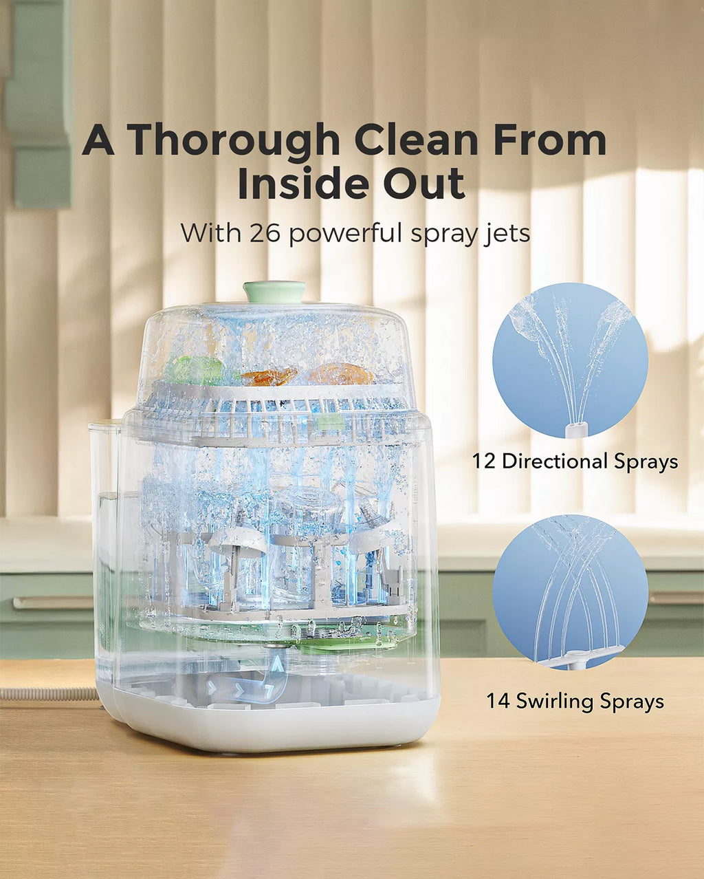 Time-Saving Cleaning Bundle: KleanPal Pro Bottle Washer + 120 Cleaning Tablets