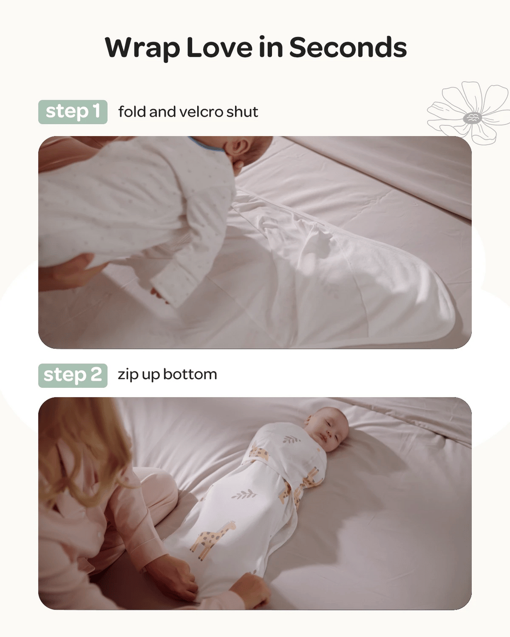 Momcozy Easy Swaddle Wrap For 0-3M